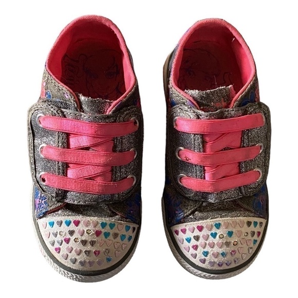 SKECHERS-TWINKLE TOES-GIRLS TWINKLE LIGHT SHOES-SIZE 8 - Picture 1 of 13